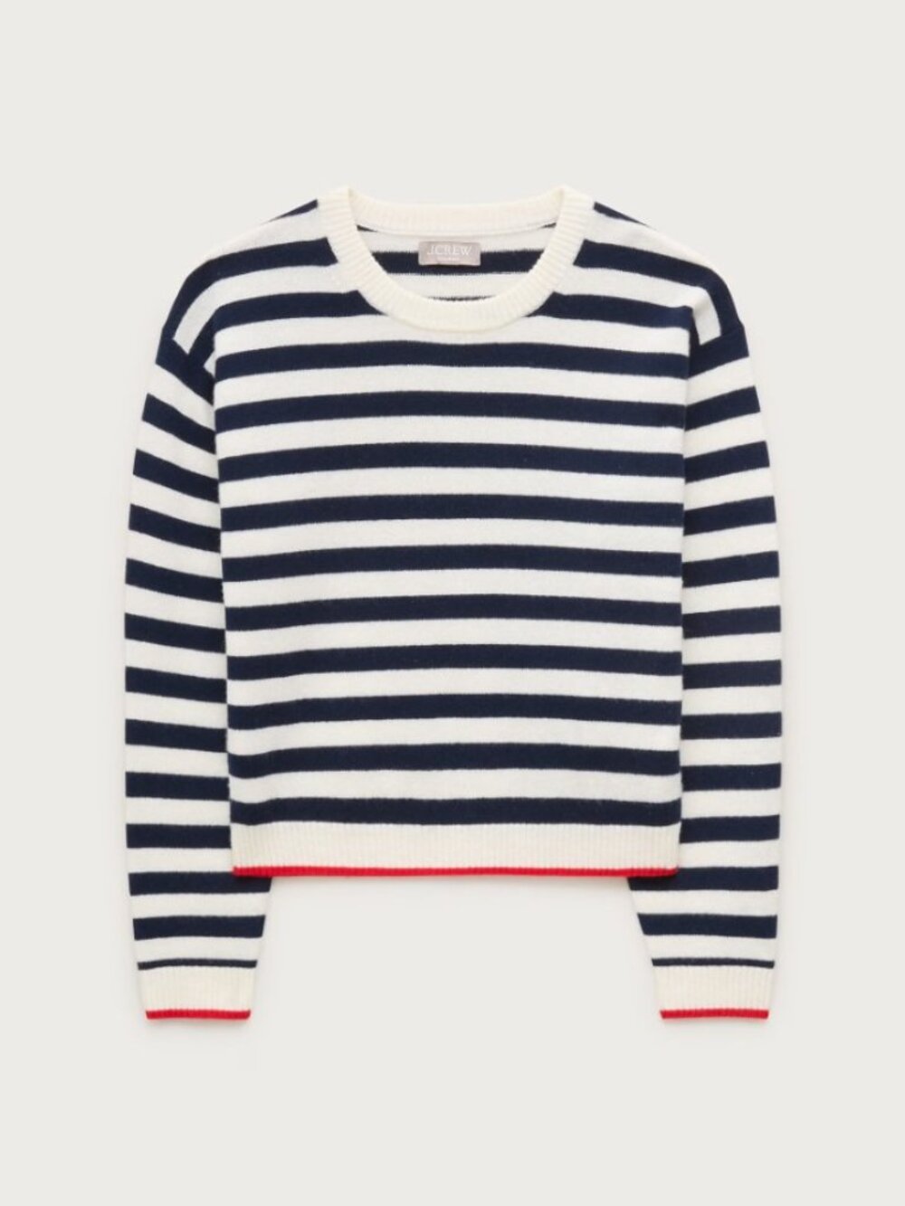 J.Crew NWT s. XL Perfect cashmere crewneck in mariner stripe